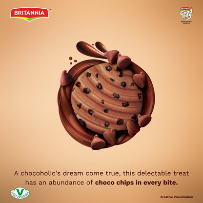 Britannia Good Day Chocochip Cookies | Family Pack -720GM | Crunchy Chocolate Chip Cookies | Perfect Snack for Tea Time & Parties