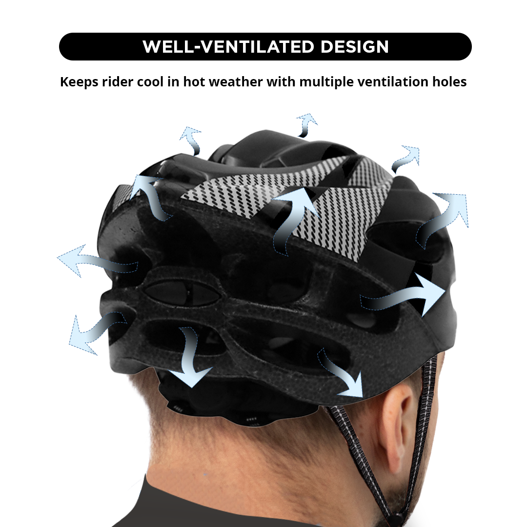 Endless EL1049 High Quality Cycle and Skates Helmet with Adjustable Strap | With Inside Cushioning Padding for Comfort | For Adults, Women and Men| Size: Free Size| Material : Polycarbonate, EPS