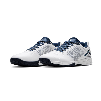 Hundred Beast Armor PBX Unisex Non-Marking Pickleball Shoes | Lightweight Comfort and Cushioned Grip for Indoor & Outdoor Court Play (White/Navy)