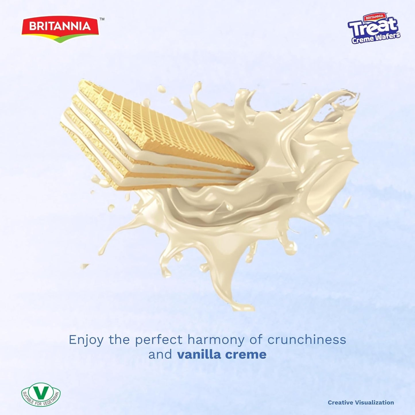 Britannia Treat Wafer Vanilla delivers a light and satisfying snack experience with crispy layers and smooth vanilla cream in every bite. This 28oz pack contains 10 individually wrapped wafers.