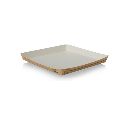 EcoByte ITC 6-Inch Square Paper Plates , Pack of 25 | Sturdy Tableware for Side Dishes, Cake, and Small Meals | Great for Gatherings, Events, and Everyday Use