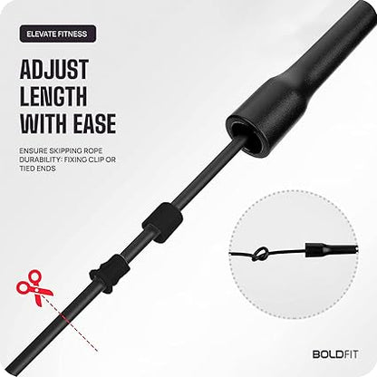Boldfit Skipping Rope for Men and Women Jumping Rope With Adjustable Height Speed Skipping Rope for Exercise, Gym, Sports Fitness Adjustable Jump Rope-Pencil