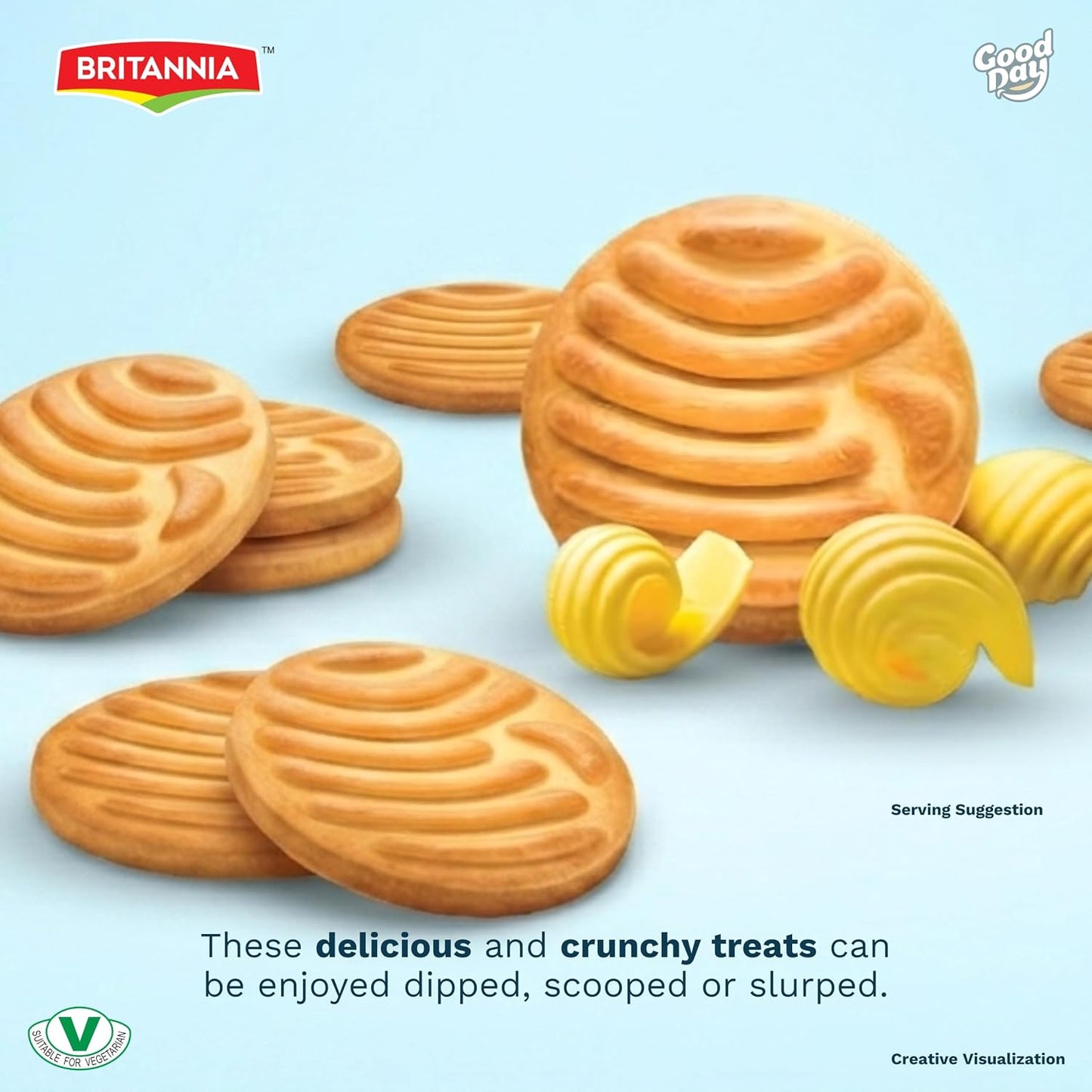 Britannia Good Day Butter Cookies 600g (21.16 oz) Family Pack | Crispy Butter Biscuits for Tea, Snacks & Parties