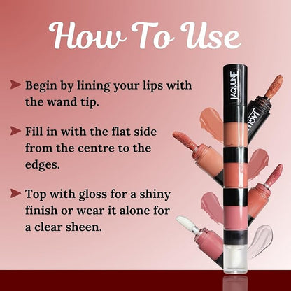 Jaquline USA Lipstick Nude Mood (Matte, Gloss)