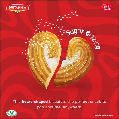 Britannia Little Hearts Biscuits 26.4oz (750g) | Soft and Delicious Biscuits |Kids Favorite Cookies
