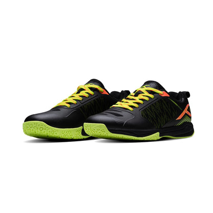 Hundred Beast Armor PBX Unisex Non-Marking Pickleball Shoes | Lightweight Comfort and Cushioned Grip for Indoor & Outdoor Court Play (Black/Lime/Orange)