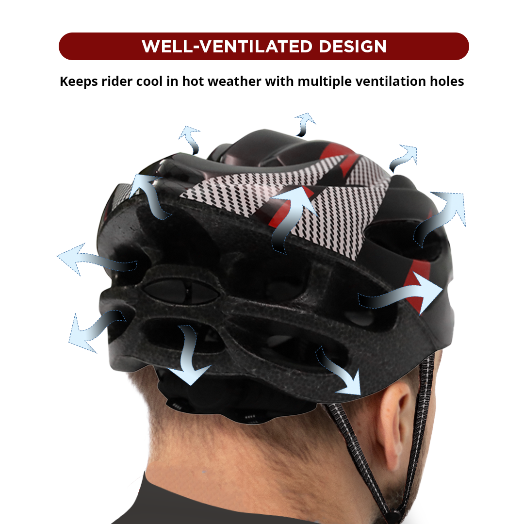 Endless EL1049 High Quality Cycle and Skates Helmet with Adjustable Strap | With Inside Cushioning Padding for Comfort | For Adults, Women and Men| Size: Free Size| Material : Polycarbonate, EPS