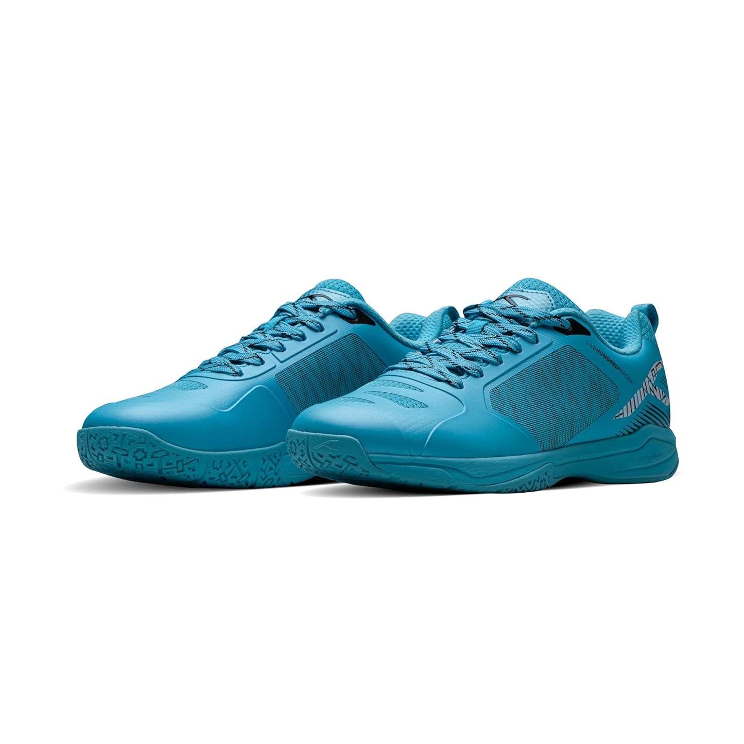 Hundred Beast Armor PBX Unisex Non-Marking Pickleball Shoes | Lightweight Comfort and Cushioned Grip for Indoor & Outdoor Court Play (Blue/White/Black))