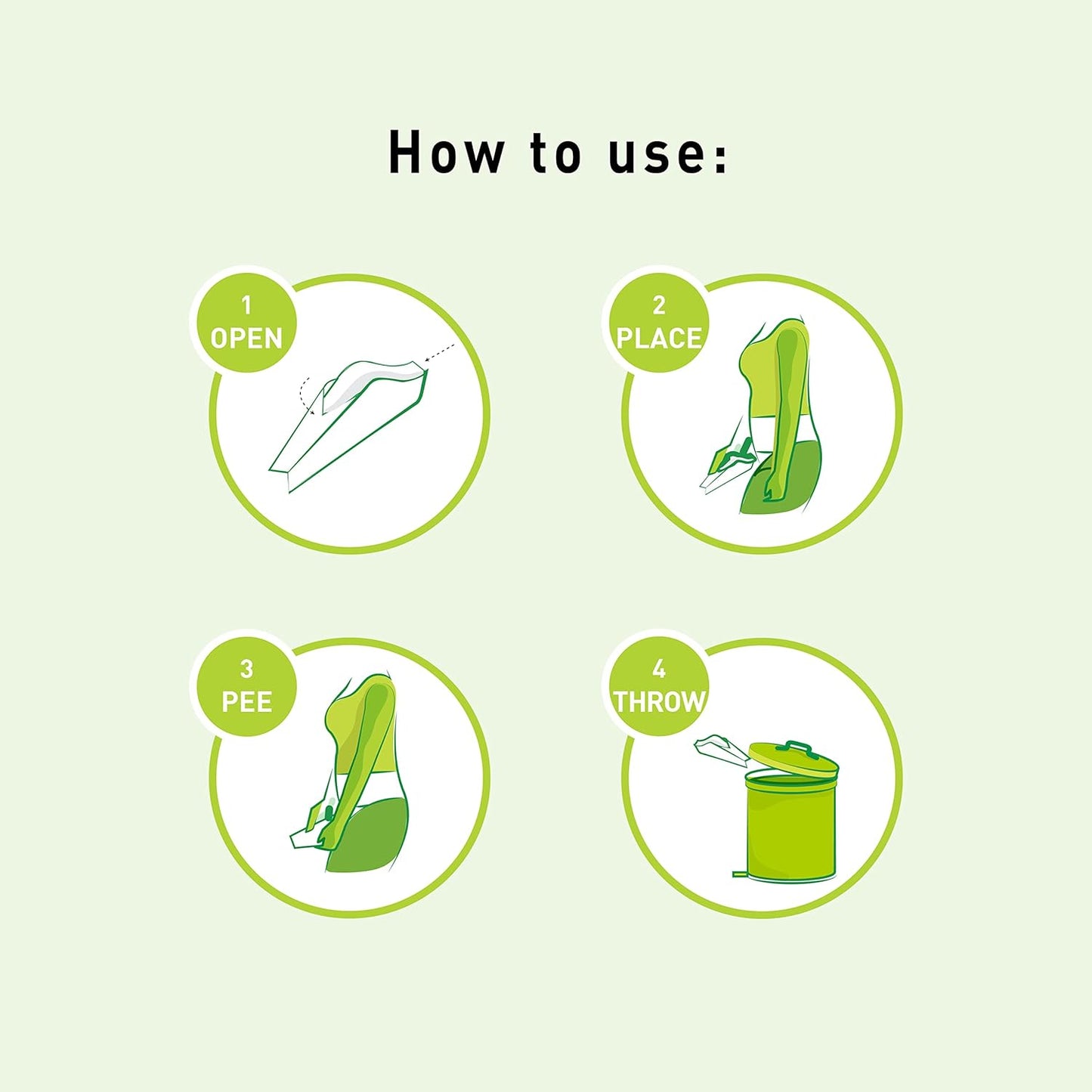 Sirona PeeBuddy Portable Female Urination Device | Disposable Female Urinal Funnel | Foldable, Waterproof & Hygienic | Ideal for Travel, Camping, Hiking, Road Trips & Public Restrooms