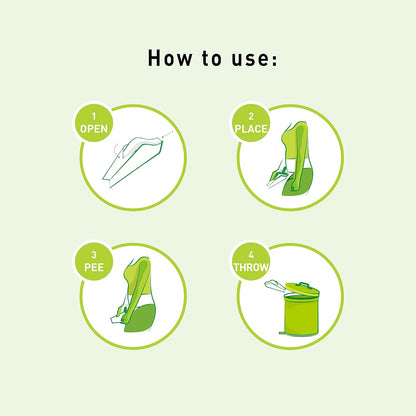 Sirona PeeBuddy Portable Female Urination Device | Disposable Female Urinal Funnel | Foldable, Waterproof & Hygienic | Ideal for Travel, Camping, Hiking, Road Trips & Public Restrooms