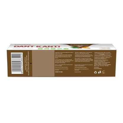 Patanjali Dant Kanti Natural Toothpaste 150 g / 5.29 fl oz | Herbal Ayurvedic Fluoride‑Free Toothpaste for Strong Teeth & Healthy Gums – Fresh Herbal Flavor - (Pack of 6)