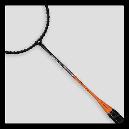 Hundred Powertek 100 (Set of 2) Badminton Racquet with Full Cover (Size: Standard, Grip Size: G5) | Strung | Material: Aluminium | Maximum Tension: 16-18lbs | for Intermediate Player