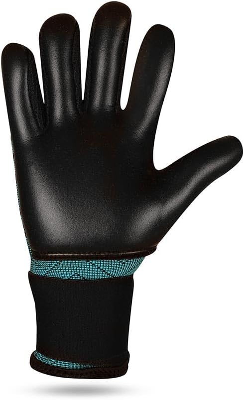 Nivia Force Goalkeeper Hand Gloves with Grip (Blue/Black, S) | for Men & Women | for Football, Soccer goalkeeping