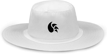 DSC Panama Atmos Round Cricket Hat | Color: White | Material: Cotton | Umpire Hat for Mens & Women | Extra Wide Brim | Maximum Sunlight Protection | Comfortable and Classy