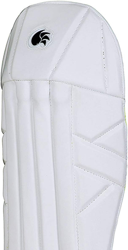 DSC Intense Shoc Cricket Wicket Keeping Legguard | Color: White | Material: PVC | for Men & Boys | Mesh Instep | Highly Comfortable | Perfect Fitted | Low Density Foam in The Bolsters