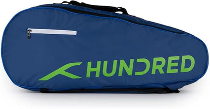 HUNDRED Zest Badminton and Tennis Racquet Kit Bag | Material: Polyester | Multiple Compartment with Side Pouch | Easy-Carry Handle | Padded Back Straps | Front Zipper Pocket