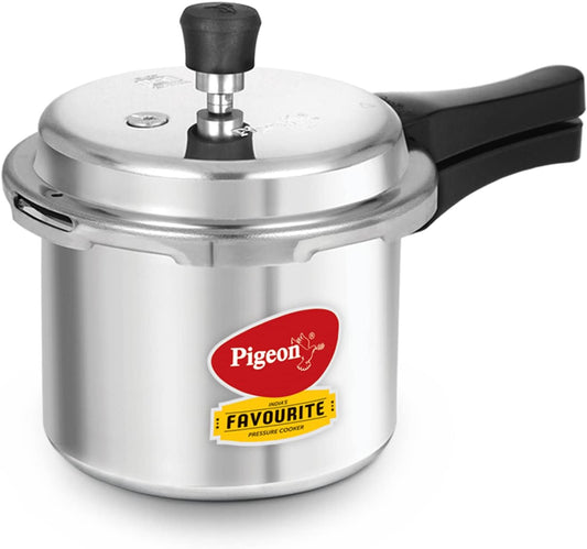 Pigeon Favourite Alluminum Pressure Cooker With Inner Lid, 3 Litres, Silver