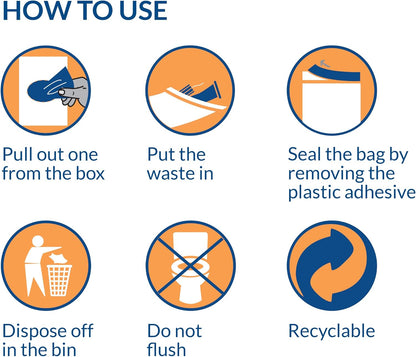 Sirona Condom & Tampon Disposal Bags | Leak-Proof, Odor-Locking Opaque Bags | Discreet Sanitary Disposal Bags for Tampons, Condoms & Small Personal Waste