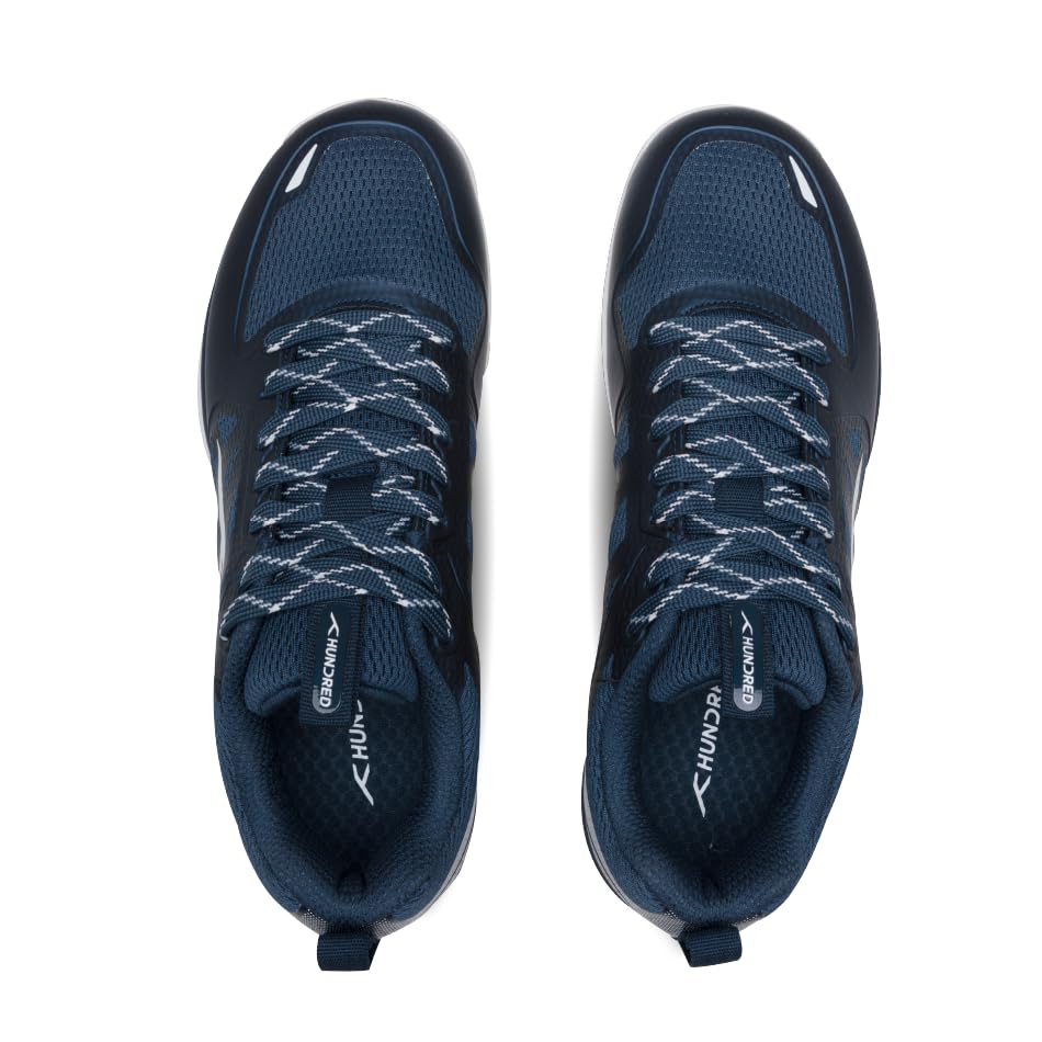Hundred Velocity Z PBX Unisex Non-Marking Pickleball Shoes | Lightweight Comfort and Cushioned Grip for Indoor & Outdoor Court Play (Navy/White)