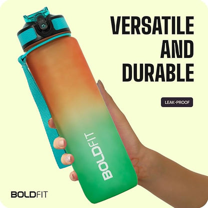 Boldfit Sipper Bottle for Adults - Water Bottle with Motivational Time Markers for Kids, School Boys, Girls, Sports Water Bottles for Gym with Measurement BPA Free Water Bottles