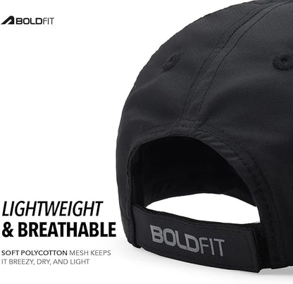 Boldfit Breathable Sports Cap – Unisex Adjustable Polyester Blend Hat with Airholes