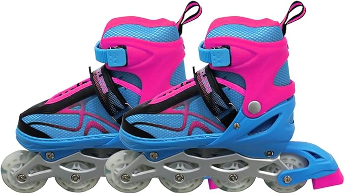 Endless EL1027 Inline Adjustable Skate | for Unisex 12 Years & Above | Aluminium Chassis & 70mm PU Wheels | All Wheels Flash- ABEC 7 Bearings