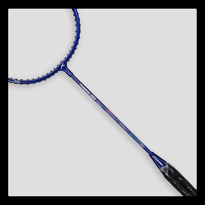 HUNDRED Powertek 200 PRO Badminton Racquet with Head Cover | Strung | Material: Aluminium | for Intermediate Players | 95 Grams | Maximum String Tension: 18-20lbs