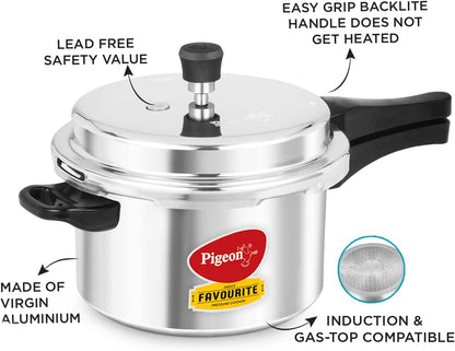 Pigeon Favorite Al Outer Aluminum Pressure Cooker, Silver