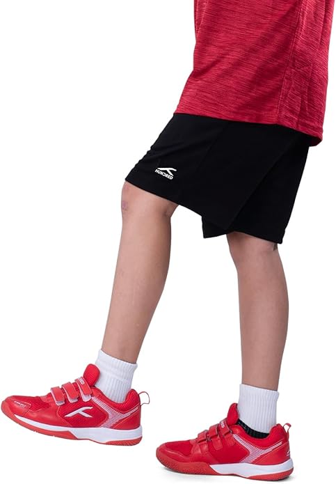 HUNDRED Court Star Kids Badminton Sport Shoes (Non Marking) | for Unisex | Lightweight & Durable | X-Cushion Protection | Paddle Pickle | Velcro Closure