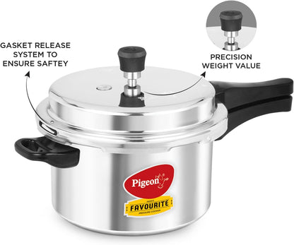 Pigeon Favorite Al Outer Aluminum Pressure Cooker, Silver