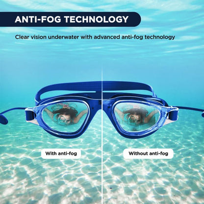 Endless EL1002 Stylish Swimming Goggle with Anti-Fog and UV Protection | Material: Silicon, Plastic | With Adjustable Strap and Ear Buds | Soft Silicon Gasket for Leak Proof | With Hard Case