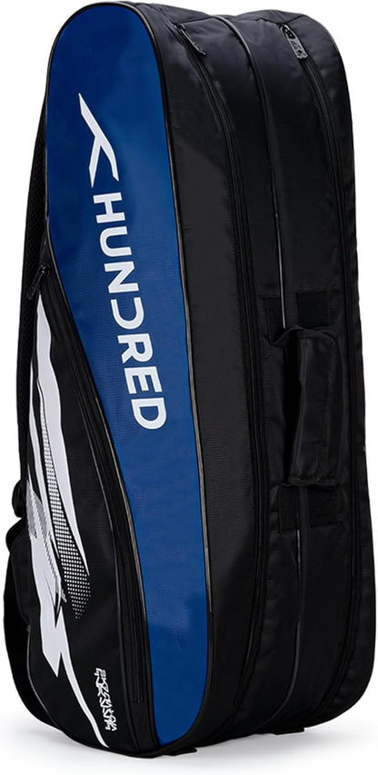 HUNDRED Cosmogear Badminton Kit-Bag | Double Zipper | Bag with Front Zipper Pocket | Material: Polyester| Padded Back Straps | Easy-Carry Handle | For Unisex Adult