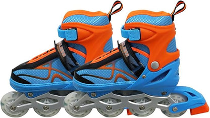 Endless EL1027 Inline Adjustable Skate | for Unisex 12 Years & Above | Aluminium Chassis & 70mm PU Wheels | All Wheels Flash- ABEC 7 Bearings