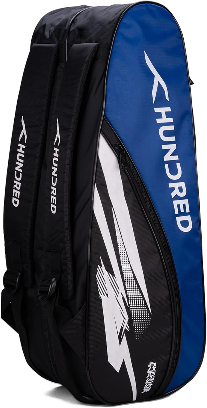 HUNDRED Cosmogear Badminton Kit-Bag | Double Zipper | Bag with Front Zipper Pocket | Material: Polyester| Padded Back Straps | Easy-Carry Handle | For Unisex Adult