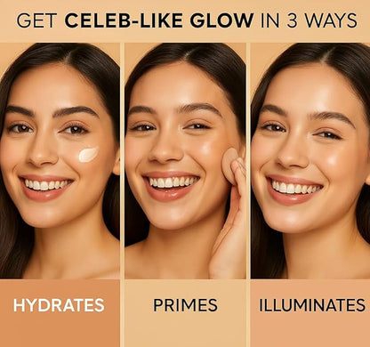 Jaquline USA Lumiglo Illuminating Strobe Cream – Golden Glo (30g) | Radiant Glow Highlighter Cream for a Luminous Finish | Lightweight & Blendable Formula