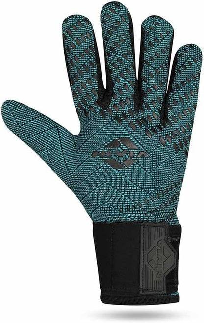 Nivia Force Goalkeeper Hand Gloves with Grip (Blue/Black, S) | for Men & Women | for Football, Soccer goalkeeping