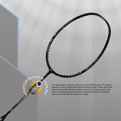 HUNDRED Viper 900 Badminton Racquet with Full Cover | Material: Carbon Fibre | Strung | For Intermediate Players | 79 grams | Balance Point: 298 mm | Maximum String Tension:32lbs