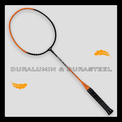 Hundred Powertek 100 (Set of 2) Badminton Racquet with Full Cover (Size: Standard, Grip Size: G5) | Strung | Material: Aluminium | Maximum Tension: 16-18lbs | for Intermediate Player