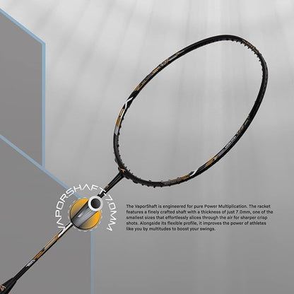 HUNDRED Viper 900 Badminton Racquet with Full Cover | Material: Carbon Fibre | Strung | For Intermediate Players | 79 grams | Balance Point: 298 mm | Maximum String Tension:32lbs