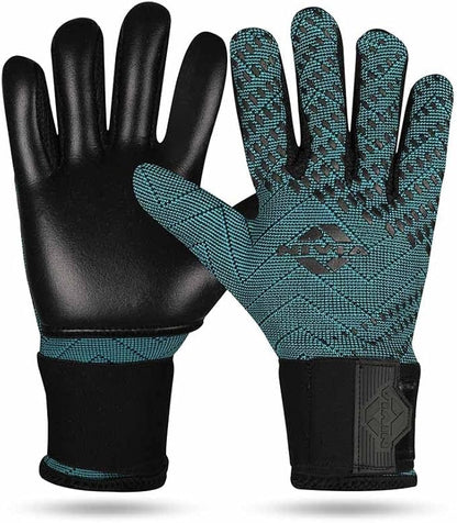 Nivia Force Goalkeeper Hand Gloves with Grip (Blue/Black, S) | for Men & Women | for Football, Soccer goalkeeping