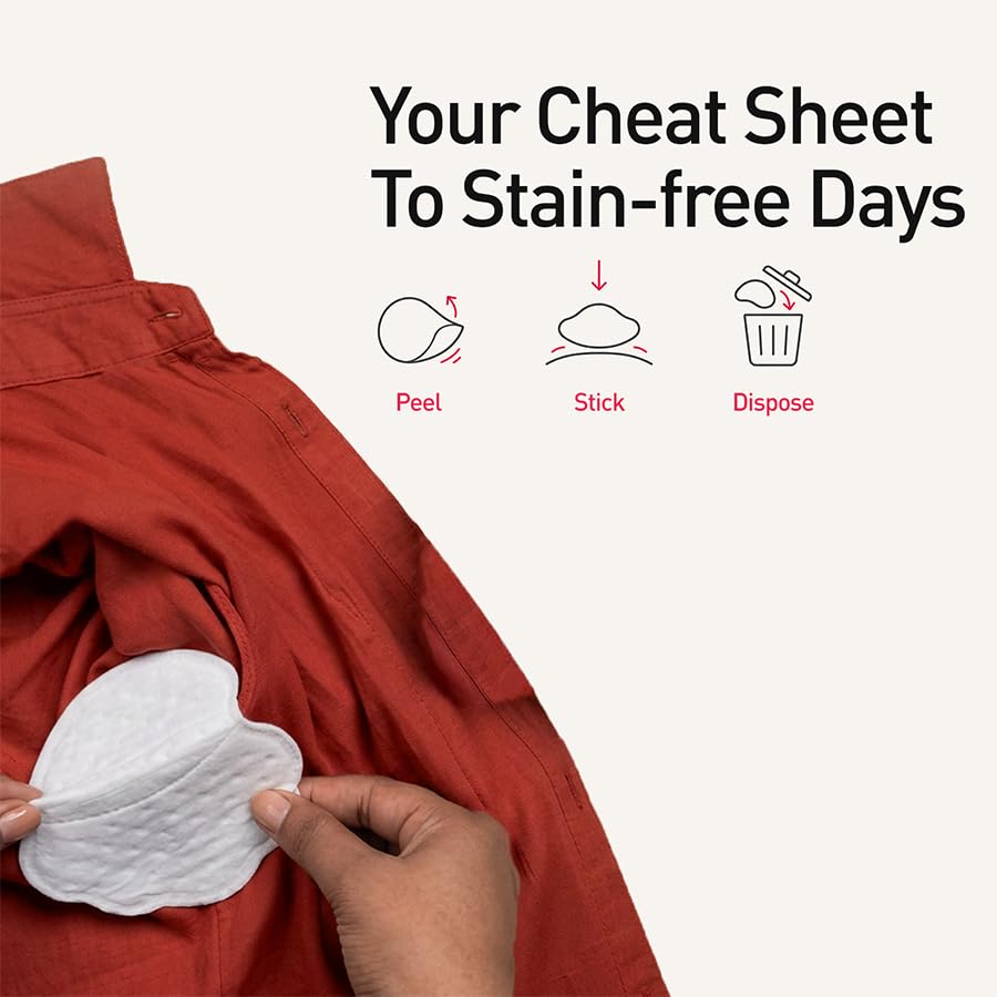 Sirona Disposable Underarm Sweat Pads | Self-Adhesive, High Absorbency Sweat Shields | Invisible Underarm Pads for Men & Women | Odor & Sweat Protection