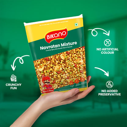 Bikano Navratan Mixture | Crunchy & Spicy Indian Snack | Protein & Fiber-Rich | Tea-Time & Anytime Snack | Premium Quality Ingredients | Fresh & Hygienic Pack | 1kg