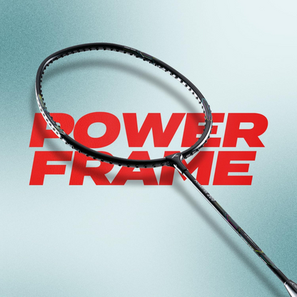 HUNDRED Powertech 200 PRO Badminton Racquet with Head Cover (Black,White,Navy Size: Standard, Grip Size:G5) | Strung | Material: Aluminium | For Intermediate Players | Weight: 95 grams | Maximum String Tension - 18-20lbs