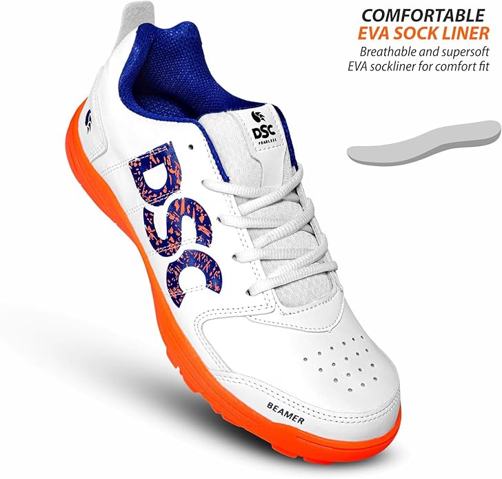 DSC Beamer Cricket Sport Shoes | for Kids | Material: Polyvinyl Chloride | Breathable, Lightweight & Highly Durable | Long Lasting Performance