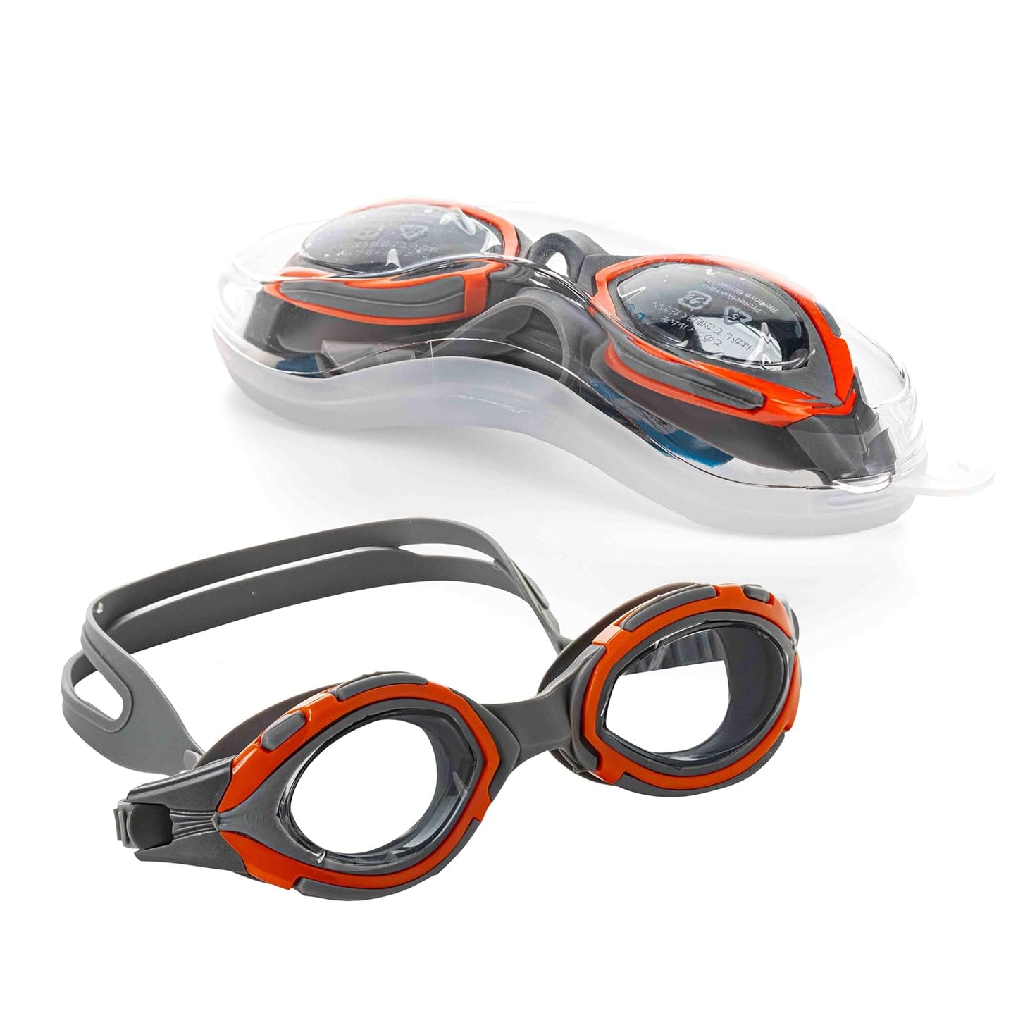Endless EL1001 Swimming Goggle with Anti-Fog and UV Protection | Attached Ear Buds and Adjustable Strap | Soft Silicone Gasket for Leak Proof | With Hard Case | Size: Free Size | Material : Silicon, Rubber