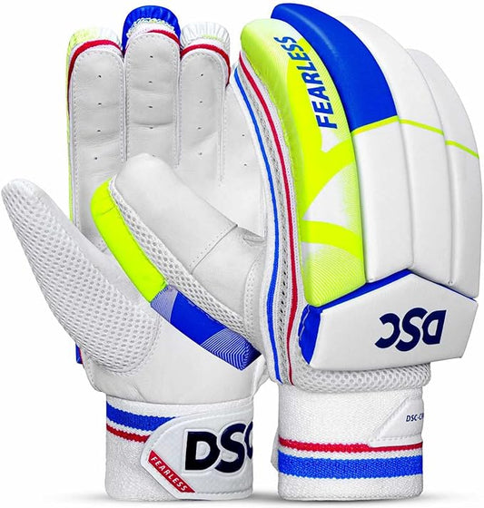 DSC Intense Attitude Cricket Batting Gloves | Color: Multicolor | Size: Boys RH | Material: PU Leather | for Right Hands Batman | Lightweight | Reinforced Protection in Two Lead Fingers