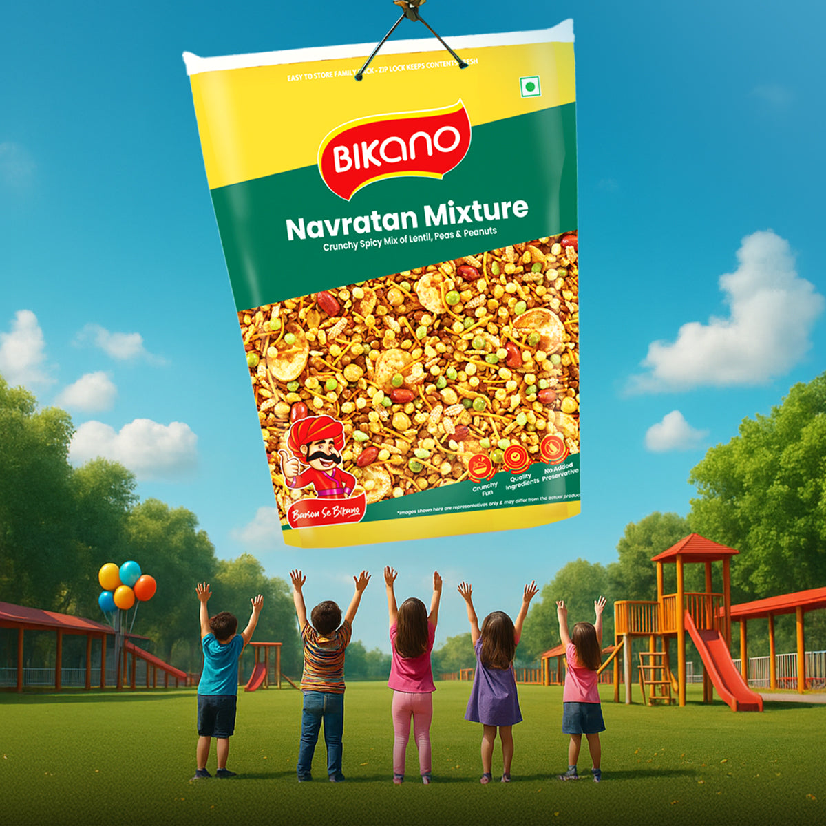 Bikano Navratan Mixture | Crunchy & Spicy Indian Snack | Protein & Fiber-Rich | Tea-Time & Anytime Snack | Premium Quality Ingredients | Fresh & Hygienic Pack | 1kg