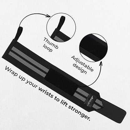 Boldfit Wrist Supporter for Gym Wrist Band for Men Gym & Women with Thumb Loop Straps - Wrist Wrap Gym Accessories for Men Hand Grip & Wrist Support Sports Straps for Gym