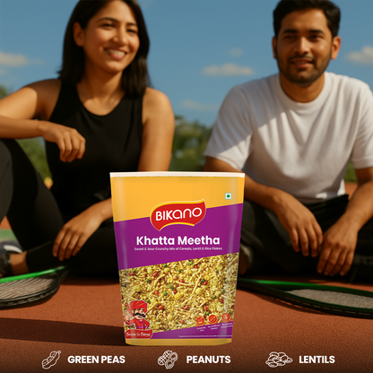Bikano Khatta Meetha Mixture | Sweet & Spicy Indian Snack | Crispy Namkeen with Tangy Flavor | Tea-Time Snack | 1kg Pack