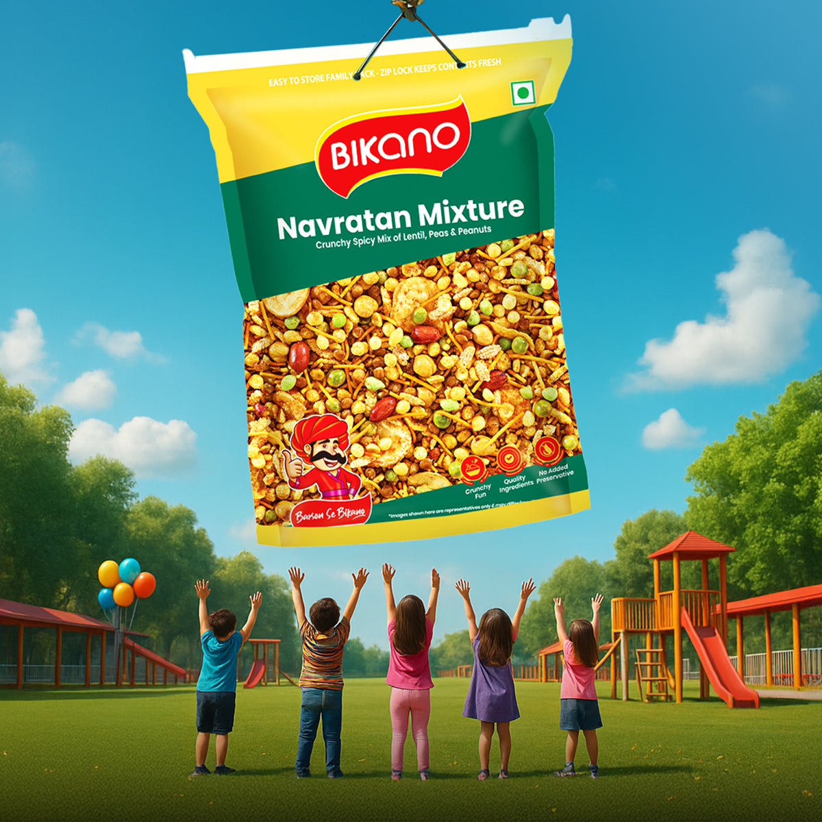 Bikano Navratan Mixture | Crunchy & Spicy Indian Snack | Protein & Fiber-Rich | Tea-Time & Anytime Snack | Premium Quality Ingredients | Fresh & Hygienic Pack | 350g